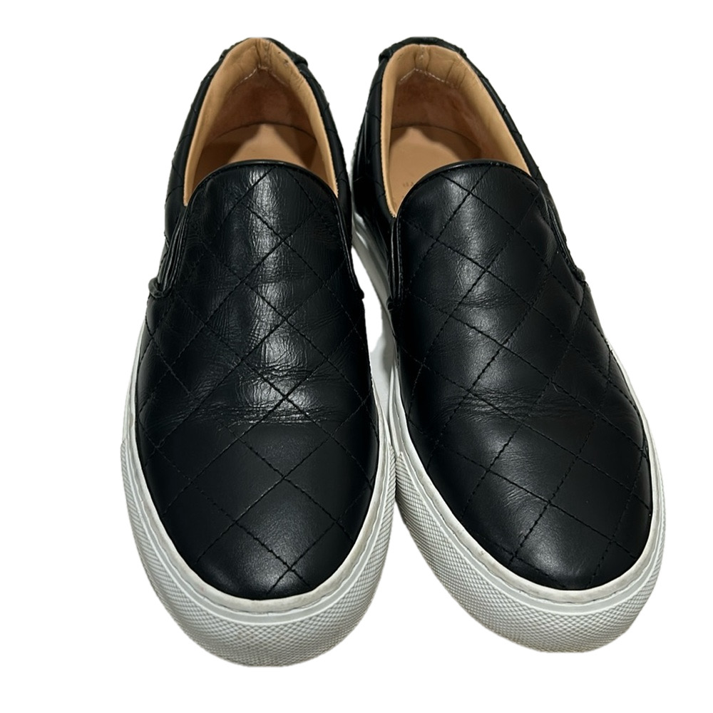 GREATS BROOKLYN made in Italy black leather slip on shoes size 38.5 GUC women